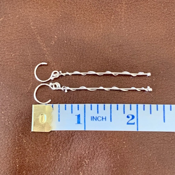 DONATED! Sterling Silver Bar Earrings - Picture 13 of 16